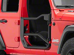 Body Armor 4x4 Front Tube Doors; Textured Black (18-23 Jeep Wrangler JL)