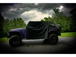 Four Door Rain Curtains; Black (07-24 Jeep Wrangler JK & JL 4-Door)