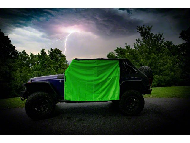 Four Door Rain Curtains; Lime Green (07-24 Jeep Wrangler JK & JL 4-Door)