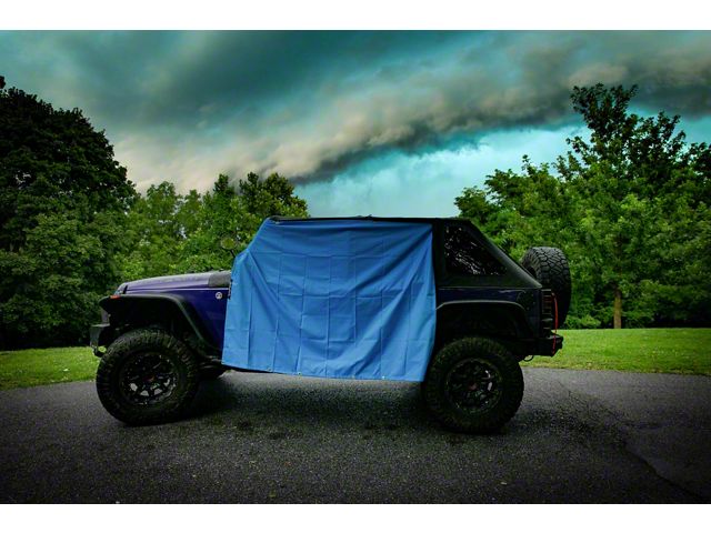 Four Door Rain Curtains; LT Blue (07-24 Jeep Wrangler JK & JL 4-Door)