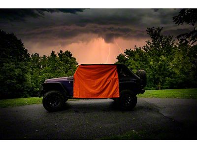 Four Door Rain Curtains; Orange (07-23 Jeep Wrangler JK & JL 4-Door)