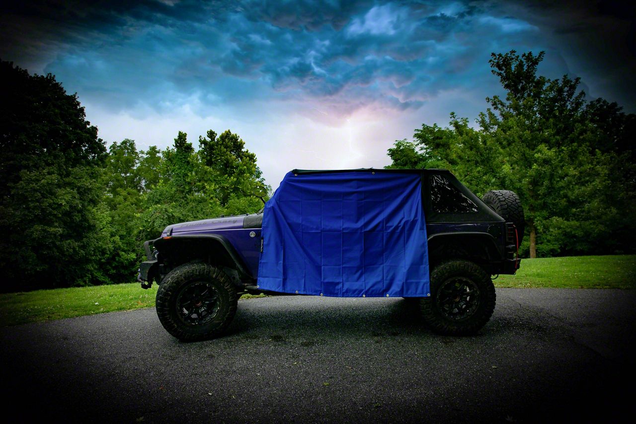 Jeep Wrangler Four Door Rain Curtains Royal Blue 07 21 Jeep Wrangler Jk Jl 4 Door Free Shipping
