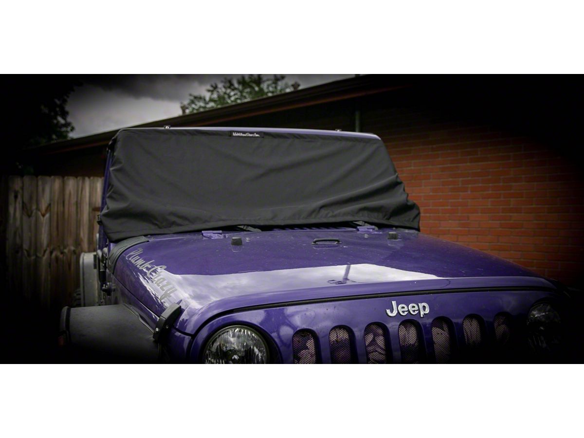 Jeep Wrangler Winter Windshield Cover; Black (Universal; Some Adaptation  May Be Required) - Free Shipping