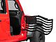 Steinjager Premium American Flag Front Trail Doors; Black (18-24 Jeep Wrangler JL)