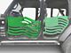 Steinjager Premium American Flag Front Trail Doors; Neon Green (18-24 Jeep Wrangler JL)