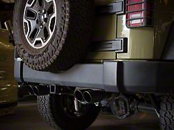 AFE Vulcan Series 3-Inch Axle-Back Exhaust System with Black Tips (07-18 Jeep Wrangler JK)