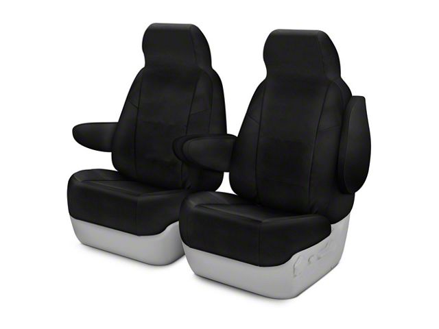Coverking Cordura Ballistic Custom-Fit Front Seat Covers; Black (20-24 Jeep Gladiator JT w/ Fabric Backrest)