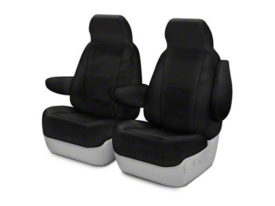 Coverking Cordura Ballistic Custom-Fit Front Seat Covers; Black (20-23 Tacoma w/ Powered Driver Seat)