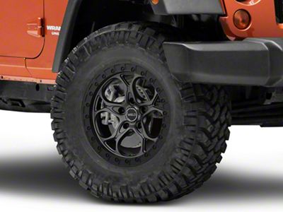 Weld Off-Road Ledge Satin Gunmetal Wheel; 17x9 (07-18 Jeep Wrangler JK)