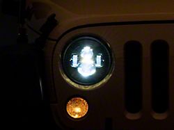 Oracle 7-Inch High Powered LED Headlights; Black Housing; Clear Lens (97-18 Jeep Wrangler TJ & JK)