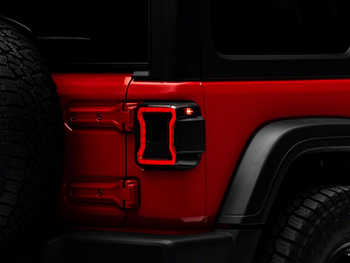Oracle Jeep Wrangler Black Series LED Tail Lights; Black Housing; Smoked  Lens 5852-504 (18-23 Jeep Wrangler JL w/ Factory Halogen Tail Lights) -  Free Shipping