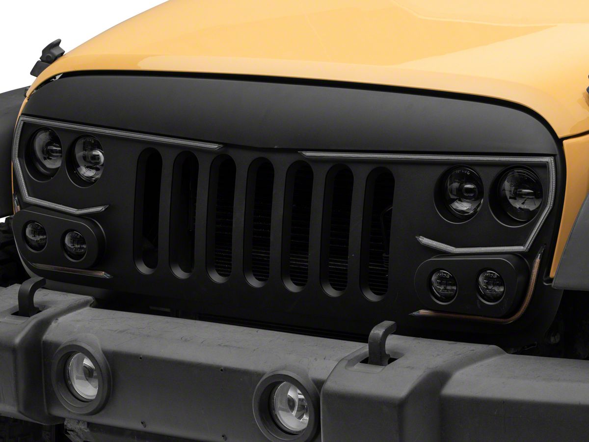 Oracle Jeep Wrangler Vector Pro-Series Full LED Grille 5817-PRO (07-18 Jeep  Wrangler JK)
