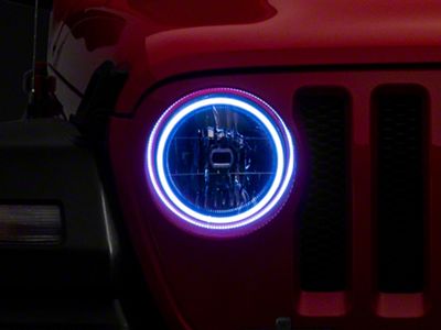Oracle Waterproof Surface Mount LED Halo Headlight Kit; White (18-24 Jeep Wrangler JL)
