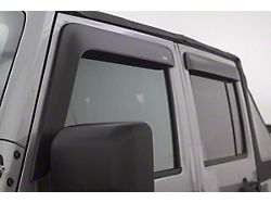 Aeroskin Hood Protector and Low Profile Ventvisor Window Deflectors Combo Kit; Matte Black (07-18 Jeep Wrangler JK 4-Door)