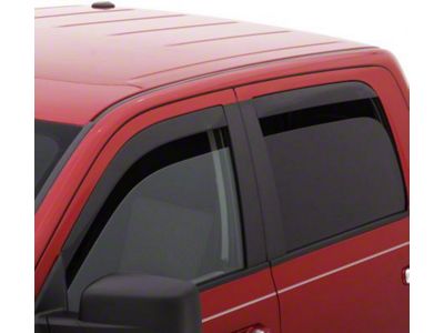 Low Profile Ventvisor Window Deflectors; Front and Rear; Dark Smoke (07-18 Jeep Wrangler JK 4-Door)
