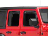 In-Channel Ventvisor Window Deflectors; Front and Rear; Dark Smoke (18-23 Jeep Wrangler JL 4-Door)