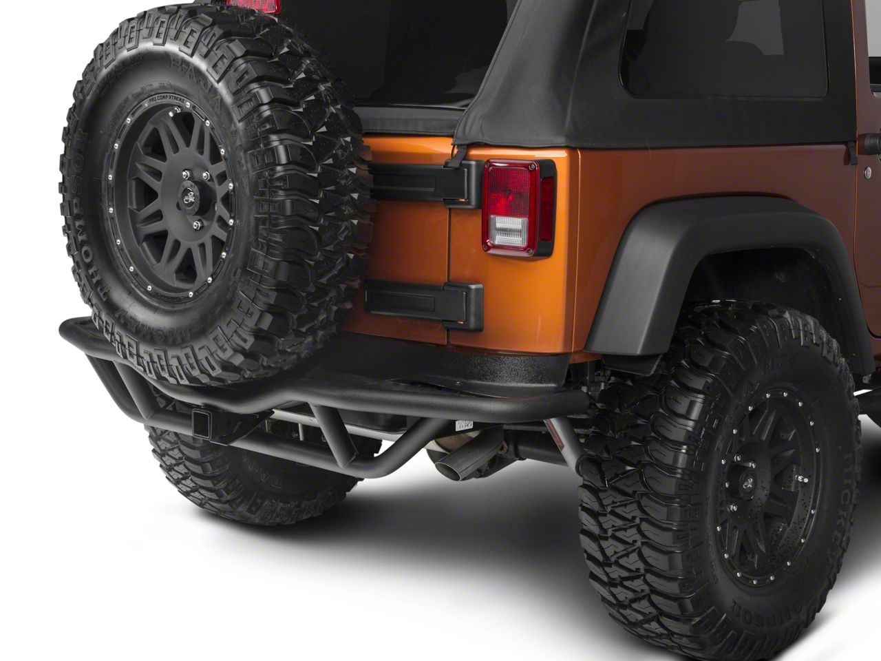 Rugged Ridge Jeep Wrangler RRC Rear Bumper w/ Hitch - Textured Black ...