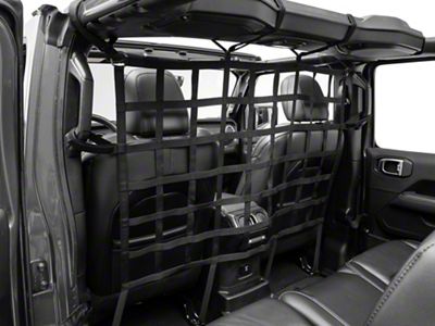 RedRock Cargo Net/Pet Divider; Front Seat (07-23 Jeep Wrangler JK & JL)