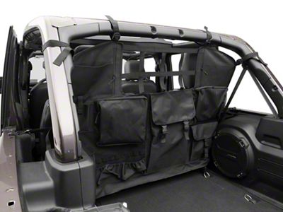 RedRock Cargo Net/Pet Divider; Rear Seat (07-24 Jeep Wrangler JK & JL 4-Door)