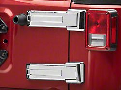 RedRock Tailgate Hinge Covers; Chrome (07-18 Jeep Wrangler JK)