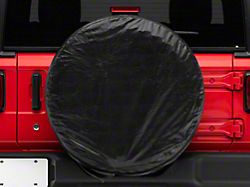 RedRock 30 to 32-Inch Spare Tire Cover; Black (76-18 Jeep CJ7, Wrangler YJ, TJ & JK)