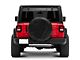 RedRock 30 to 32-Inch Spare Tire Cover; Black (66-18 Jeep CJ5, CJ7, Wrangler YJ, TJ & JK)