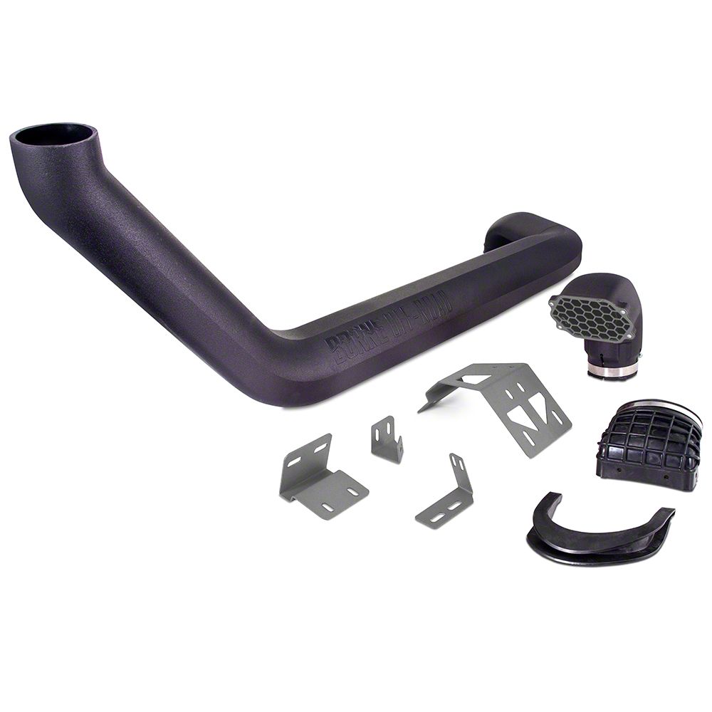 Borne Off-Road Snorkel with Primer Gray Brackets (18-23 2.0L or 3.6L Jeep Wrangler JL)