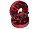 Alloy USA 1.25-Inch Red Wheel Adapters; 5x4.5 to 5x5 (84-01 Jeep Cherokee XJ)