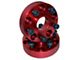 Alloy USA 1.25-Inch Red Wheel Adapters; 5x4.5 to 5x5.5 (87-06 Jeep Wrangler YJ & TJ)