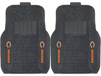 Molded Front Floor Mats with Chicago Bears Logo (Universal; Some Adaptation May Be Required)