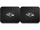 Molded Rear Floor Mats with Baltimore Ravens Logo (Universal; Some Adaptation May Be Required)