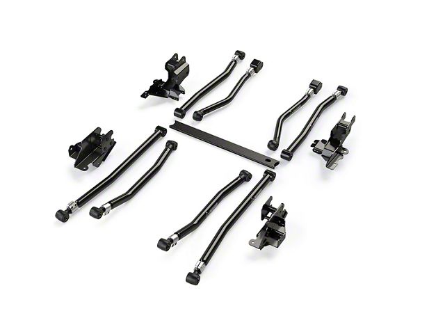 Teraflex Alpine Long Adjustable Front and Rear Control Arm and Bracket Kit for 3 to 6-Inch Lift (18-24 Jeep Wrangler JL 4-Door)