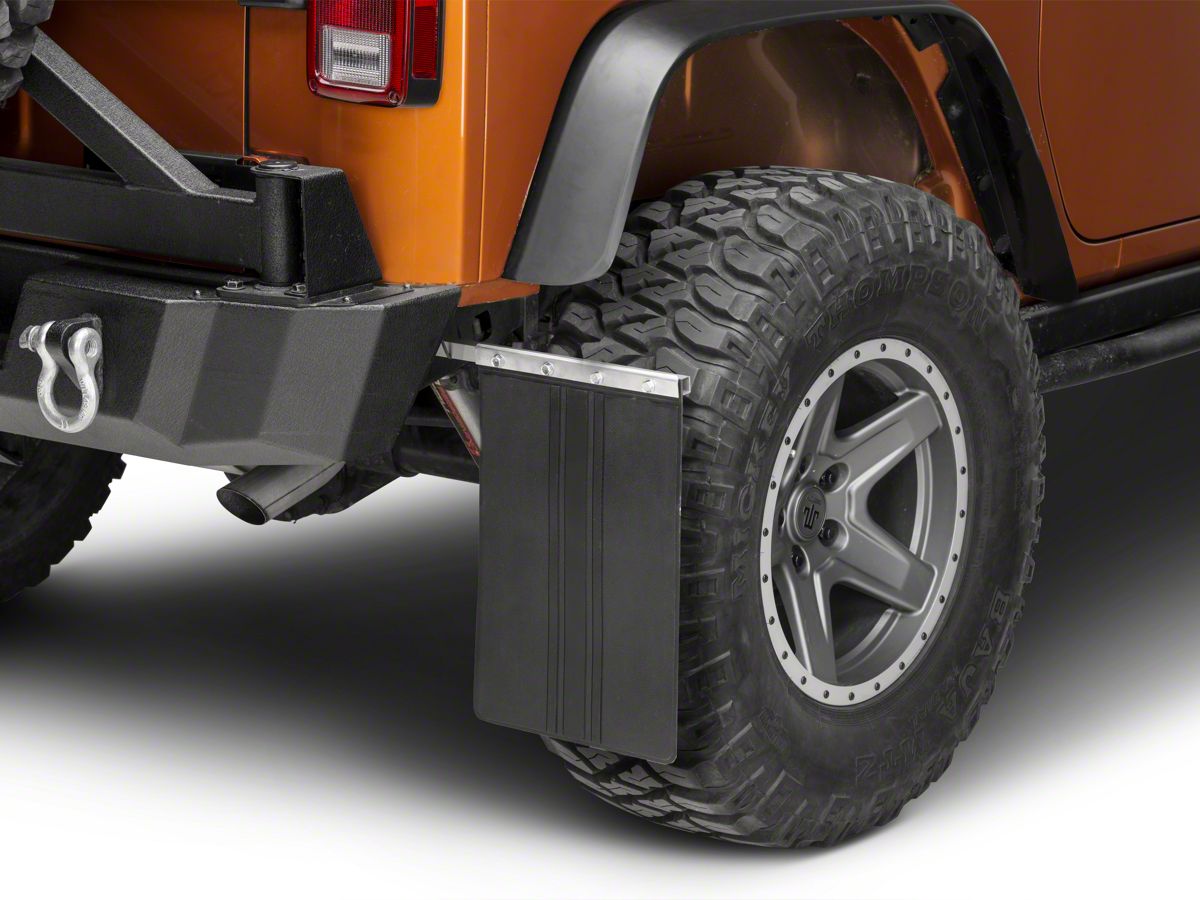Teraflex Jeep Wrangler Removable Mud Flaps; Front or Rear 4808401 (76-18  Jeep CJ5, CJ7, Wrangler YJ, TJ & JK)