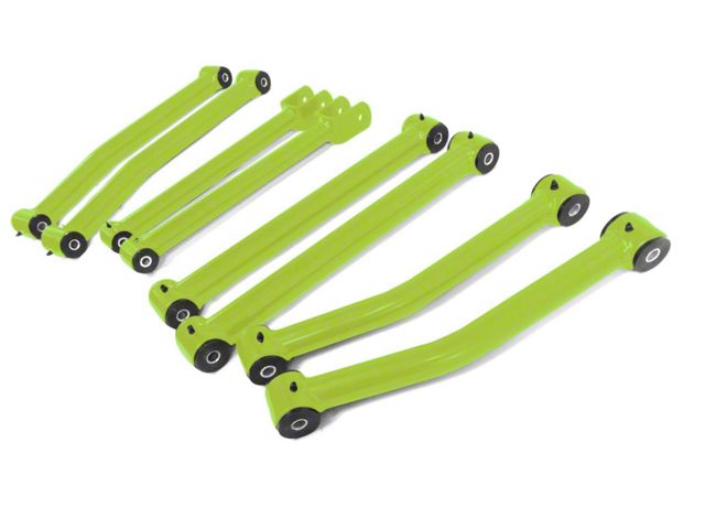 Steinjager Fixed Length Front and Rear Control Arms for 2.50 to 4-Inch Lift; Gecko Green (07-18 Jeep Wrangler JK)