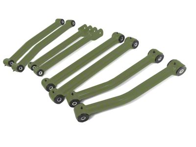 Steinjager Fixed Length Front and Rear Control Arms for 2.50 to 4-Inch Lift; Locas Green (07-18 Jeep Wrangler JK)