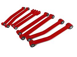 Steinjager Fixed Length Front and Rear Control Arms for 2.50 to 4-Inch Lift; Red Baron (07-18 Jeep Wrangler JK)