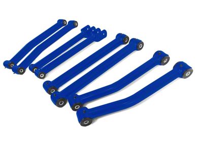 Steinjager Fixed Length Front and Rear Control Arms for 2.50 to 4-Inch Lift; Southwest Blue (07-18 Jeep Wrangler JK)