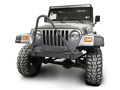 Steinjager Front Bumper with Stinger; Bare Metal (97-06 Jeep Wrangler TJ)