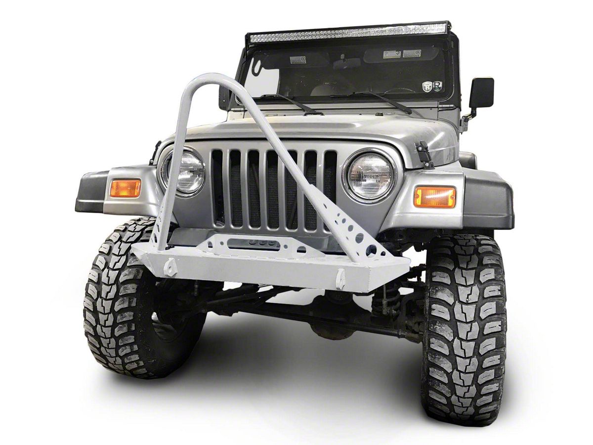 Steinjager Jeep Wrangler Front Bumper with Stinger; Cloud White J0049298  (97-06 Jeep Wrangler TJ)