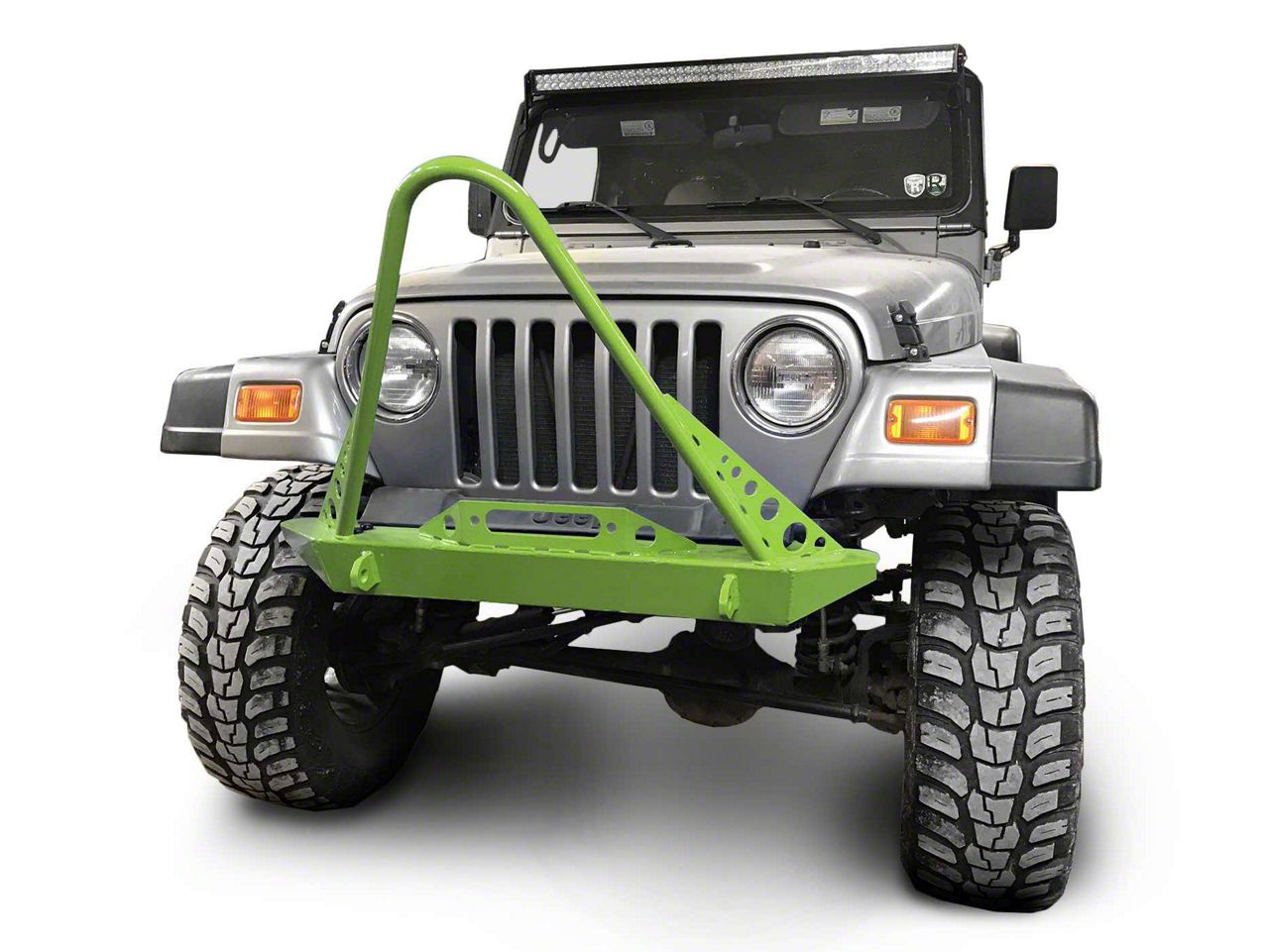 Steinjager Front Bumper with Stinger; Gecko Green (97-06 Jeep Wrangler TJ)