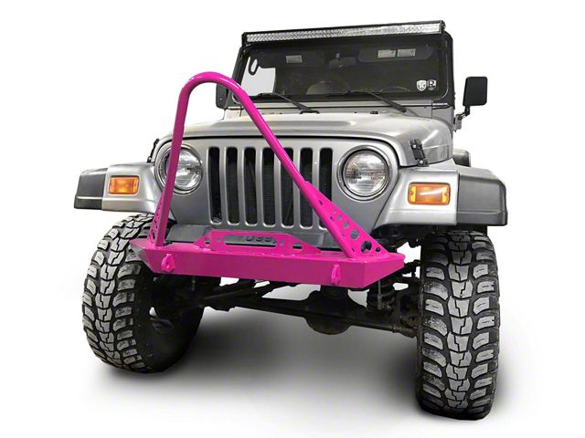 Steinjager Front Bumper with Stinger; Hot Pink (97-06 Jeep Wrangler TJ)
