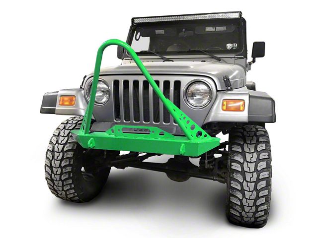 Steinjager Front Bumper with Stinger; Neon Green (97-06 Jeep Wrangler TJ)