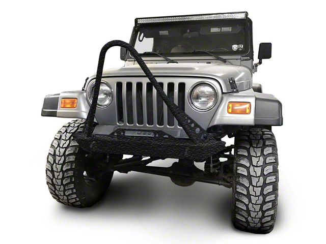 Steinjager Front Bumper with Stinger; Texturized Black (97-06 Jeep Wrangler TJ)