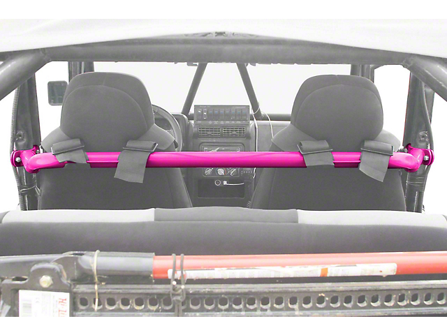 Steinjager Front Seat Harness Bar; Hot Pink (97-06 Jeep Wrangler TJ)