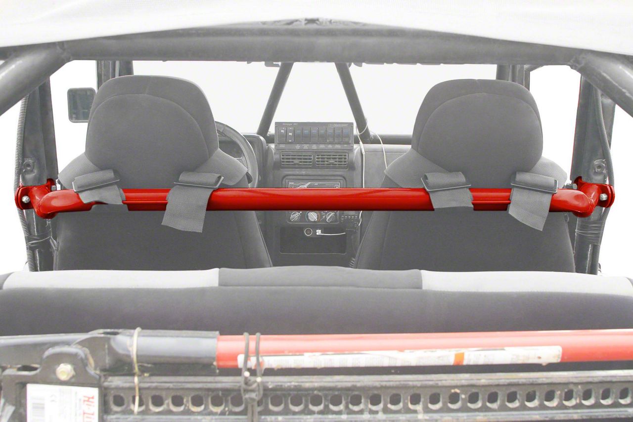 Steinjager Jeep Wrangler Front Seat Harness Bar; Red Barron J0048194 (9706 Jeep Wrangler TJ)