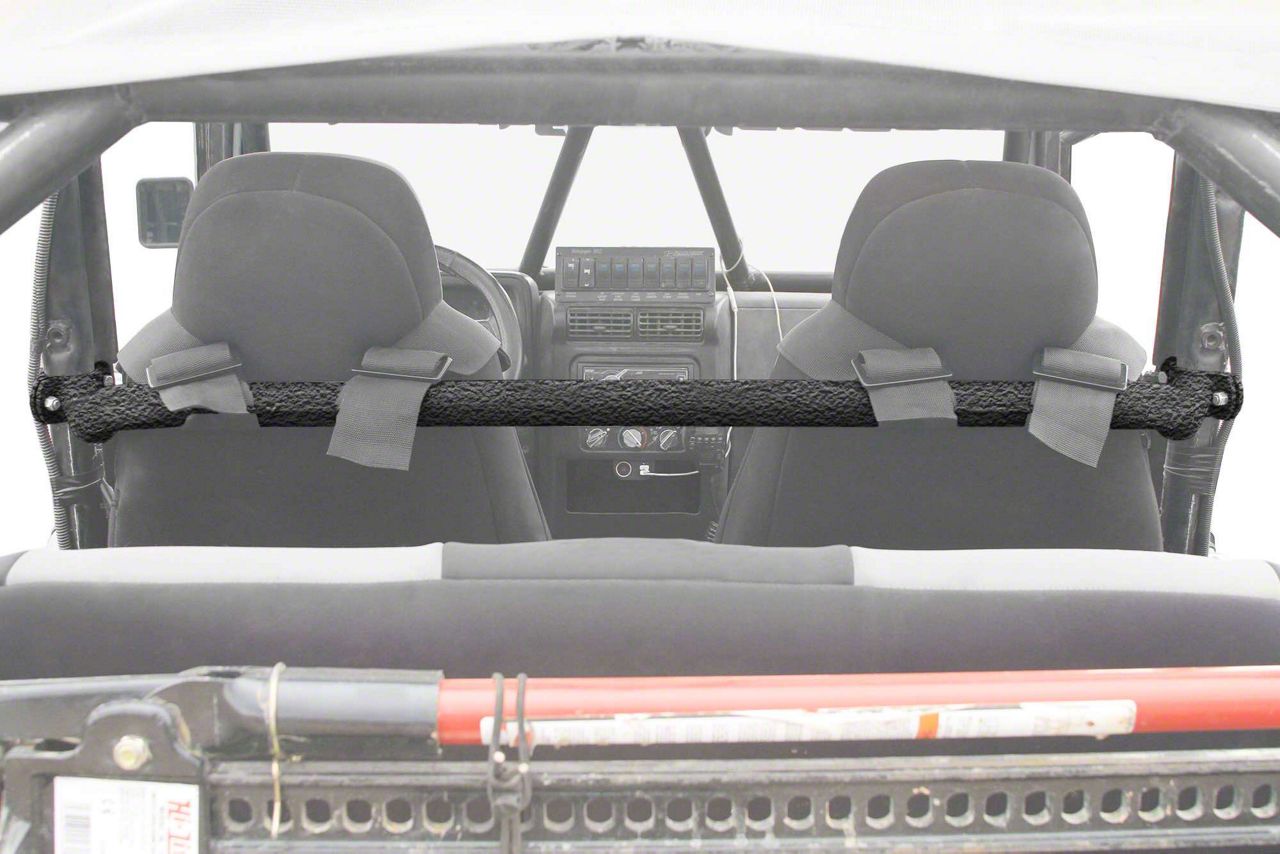 Steinjager Front Seat Harness Bar; Texturized Black (97-06 Jeep Wrangler TJ)