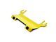 Steinjager License Plate Relocation Bracket for Steinjager Tube Bumper with Roller Fairlead; Neon Yellow (07-18 Jeep Wrangler JK)