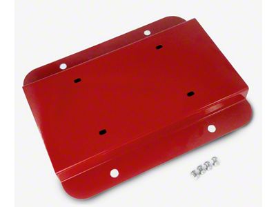 Steinjager License Plate Relocation Kit; Red Baron (07-18 Jeep Wrangler JK)