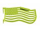 Steinjager Premium American Flag Front Trail Doors; Gecko Green (07-18 Jeep Wrangler JK)
