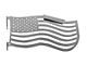 Steinjager Premium American Flag Front Trail Doors; Gray Hammertone (07-18 Jeep Wrangler JK)